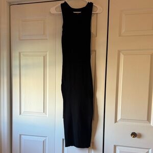 Forever 21 Black body con ribbed Midi Dress